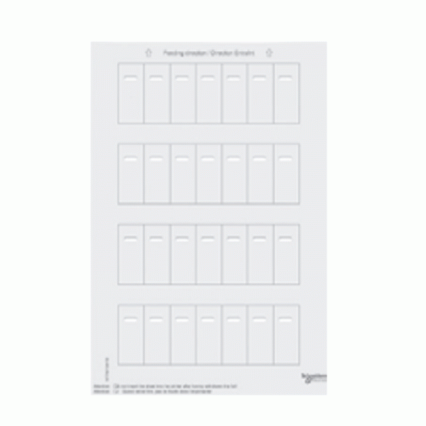 Labelling sheets for multi‑function push‑button with IR receiver, polar white
